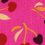 Picknick - CHERRIES - New Cotton Satin Webware