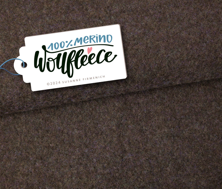MERINO WOLLFLEECE hellbraun meliert