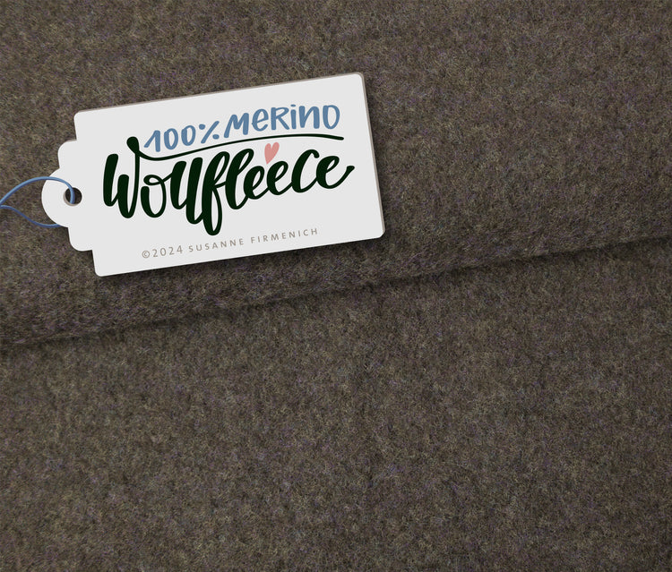 MERINO WOLLFLEECE medio brown melange