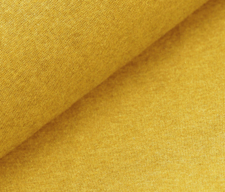 BIO BAUMWOLL SINGLE JERSEY MELANGE -colza melange- A38