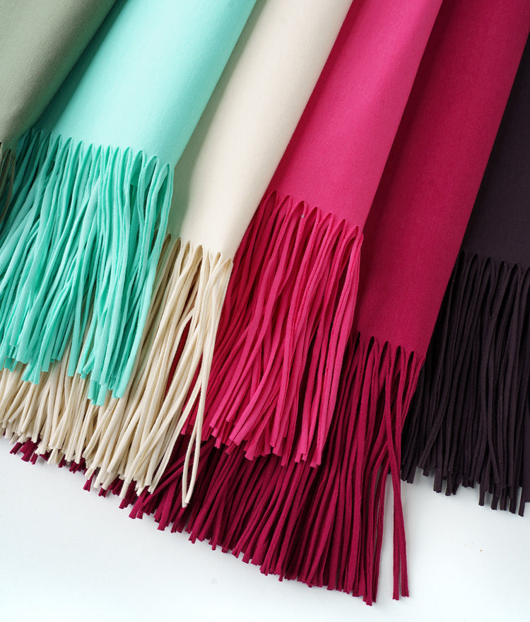 Fringe Me Cotton - SOLID COLOUR - Fransenjersey