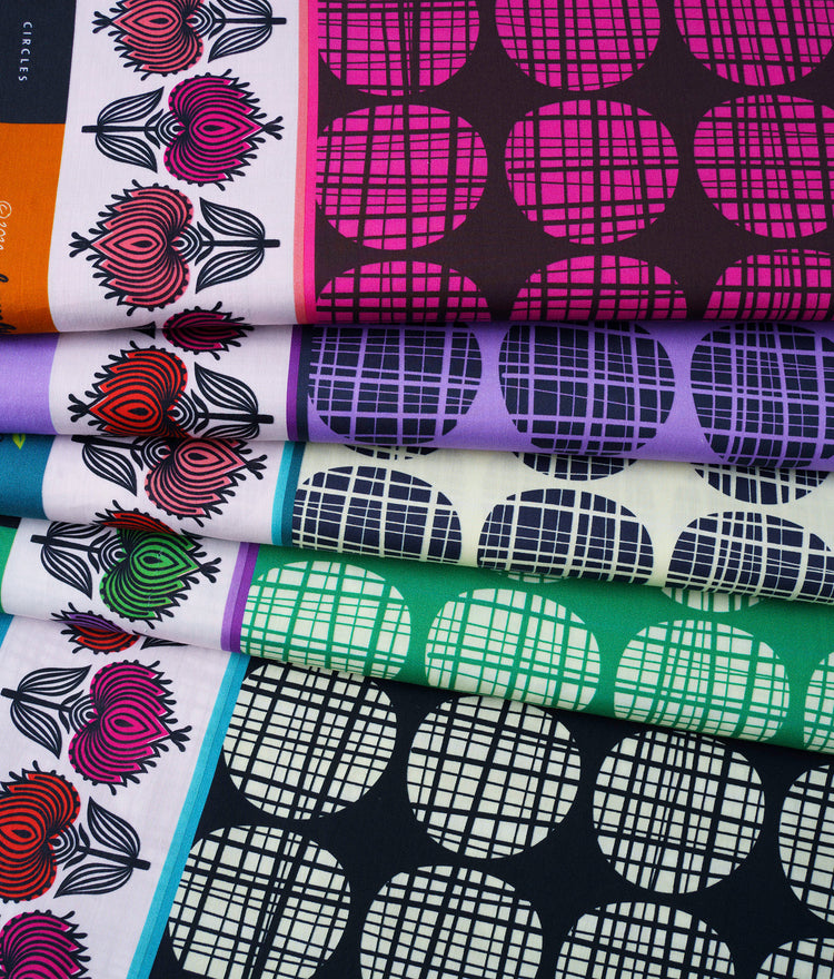 Pretty & Pure - CIRCLES - New Cotton Satin Webware