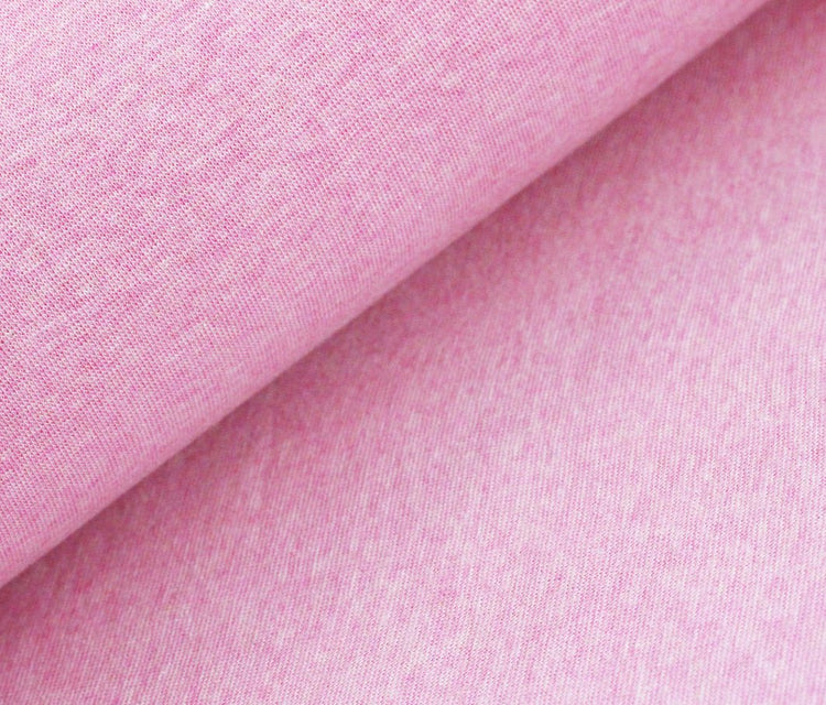 BIO BAUMWOLL SINGLE JERSEY MELANGE -rosé melange- A34