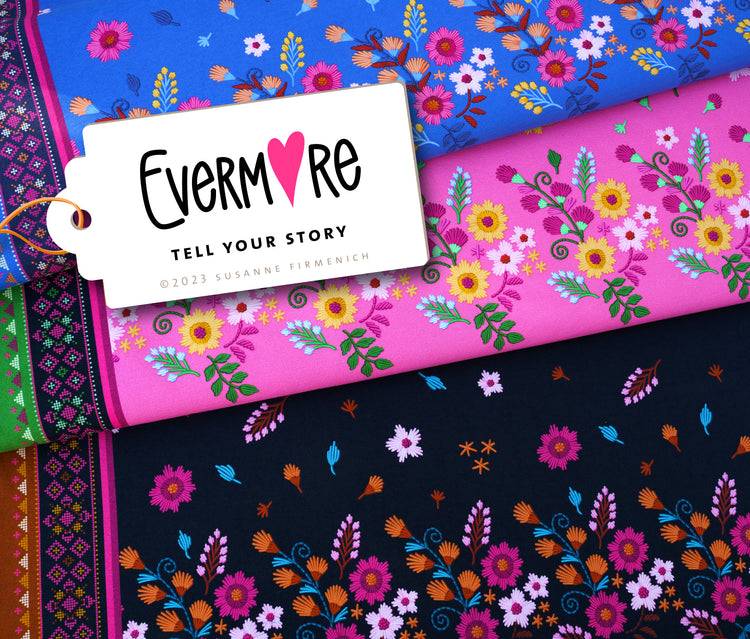 Evermore - TELL YOUR STORY - New Cotton Satin Webware
