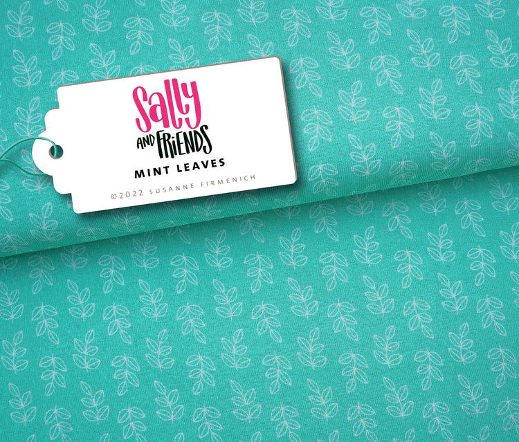 Sally And Friends - MINT LEAVES - Bio Baumwoll Ripp